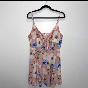 Xhilaration Women Sundress Dress XL Pink Floral Cottage Coquette Softgirl Y2K